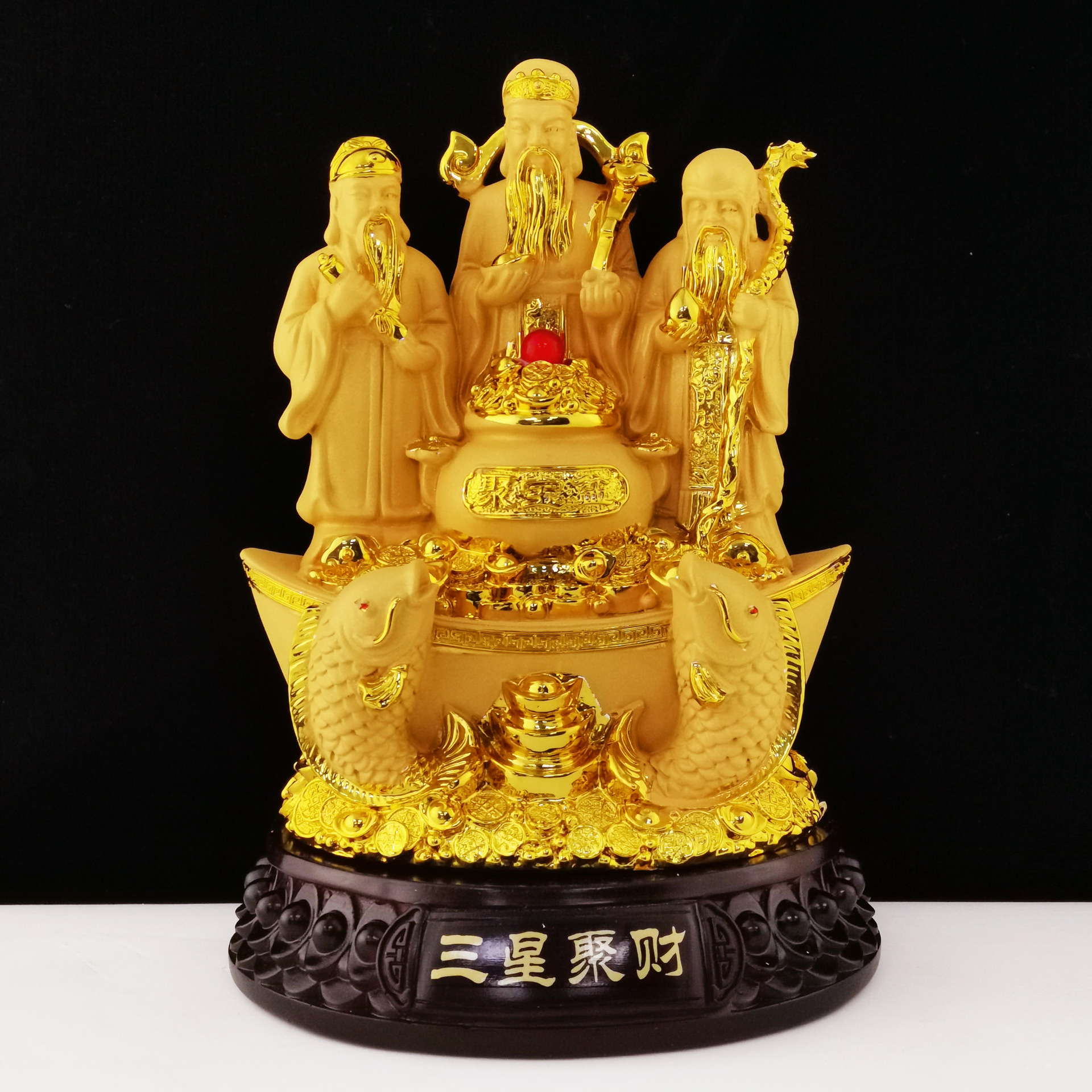 福禄寿三星摆件客厅供奉家用喜财福星寿星禄星神像居家招财摆设
