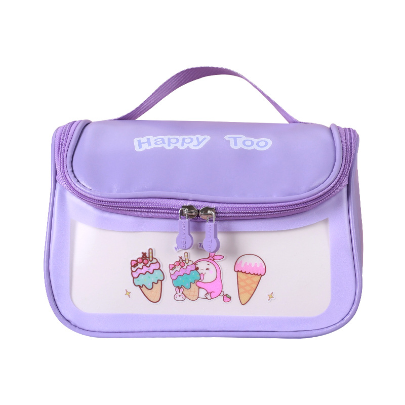 New Style Large Capacity Wash Bag Transparent Cartoon Cosmetic Bag Waterproof Cosmetic Bag Large Capacity High Sense