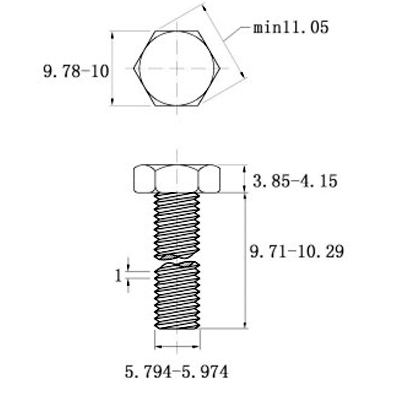 Factory Direct Sales 4.8 Grade Galvanized External Hexagon Bolt Hexagon Head Screw Gb30 Lengthened National Standard Screw M6-M14