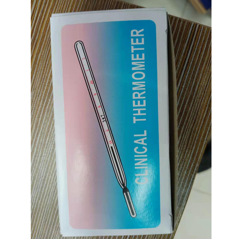 水银温度计温度表玻璃黄背外贸跨境thermometer三角型棒式体温计