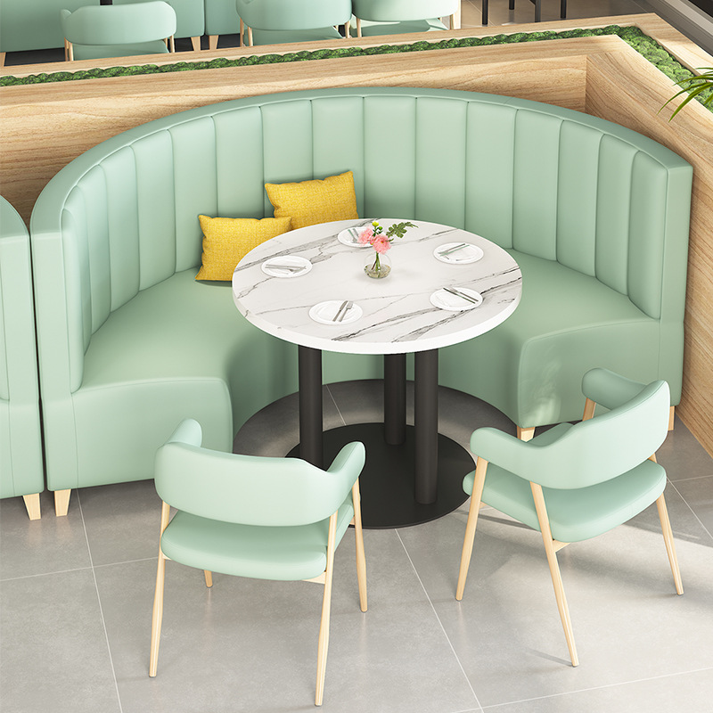 餐厅火锅店半圆卡座 半圆形咖啡奶茶店靠墙卡座饭店小吃店组合