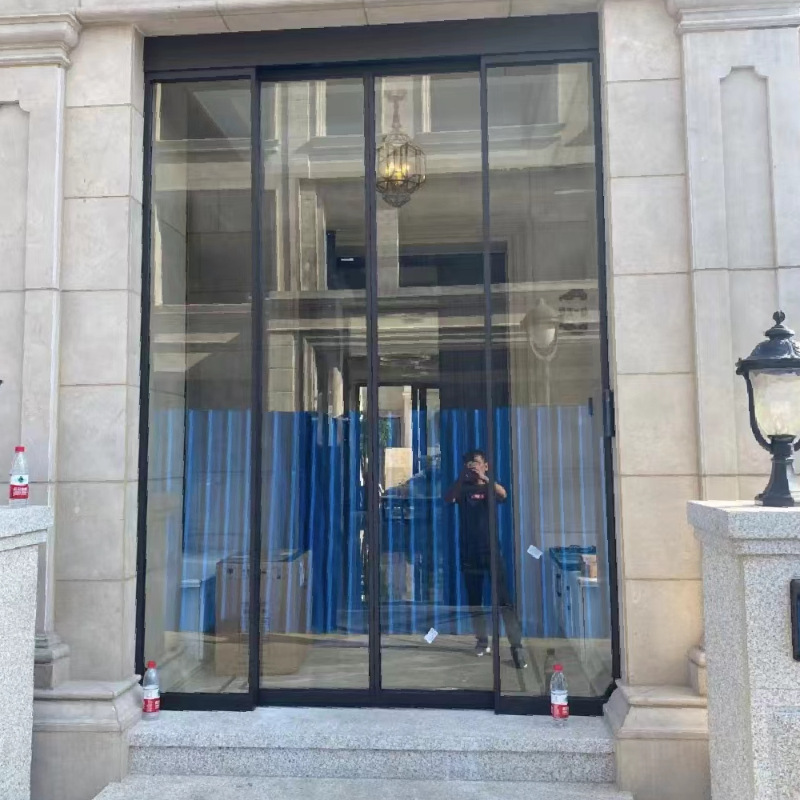 云蜗智能磁悬浮自动门联动双开家装入户门电动玻璃感应门吊轨电机