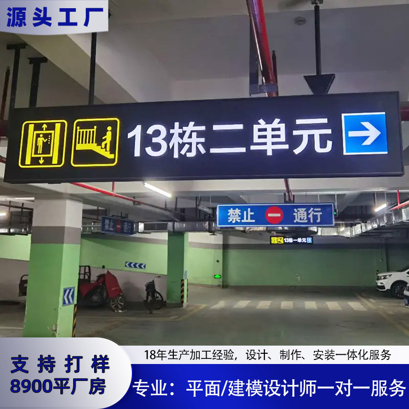 房地产标识楼盘精神堡垒商场导向牌吊牌楼层索引牌医院停车场灯箱