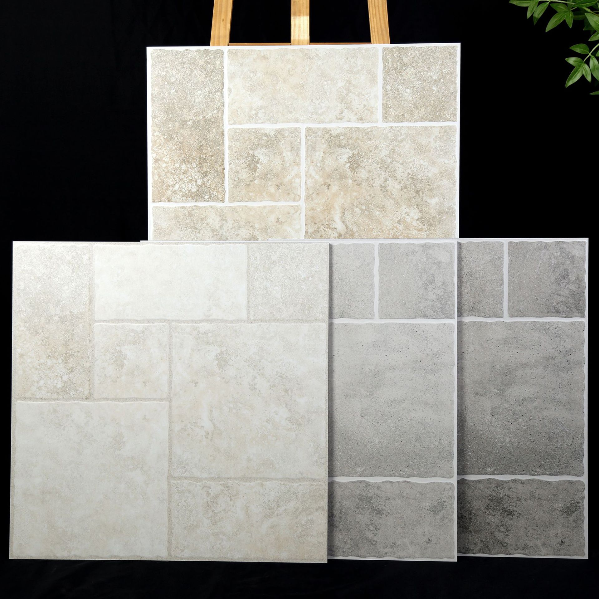 莱姆石瓷砖别墅庭院露台古堡仿古砖600x600阳台花园院子防滑地砖