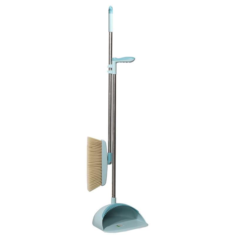 Broom Dustpan Set Combination Household Broom Dustpan Folding Integrated Non-Viscous Sweeping Gadget 0678