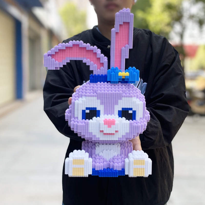 成人积木益智拼装玩具星黛露兔子女孩玲娜贝儿立体拼图兼容乐高
