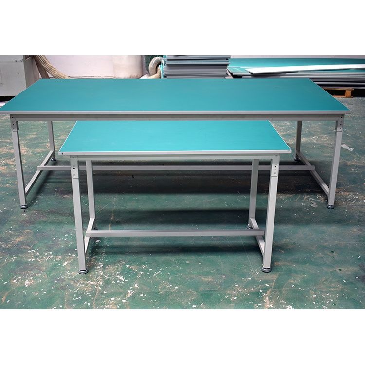 车间静电桌防静电工作台带灯大桌子工作台无尘焊接平台铁架打包台
