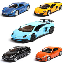 马珂垯合金车模1比36918跑车保始捷无声光玩具车回力模型摆件玩具