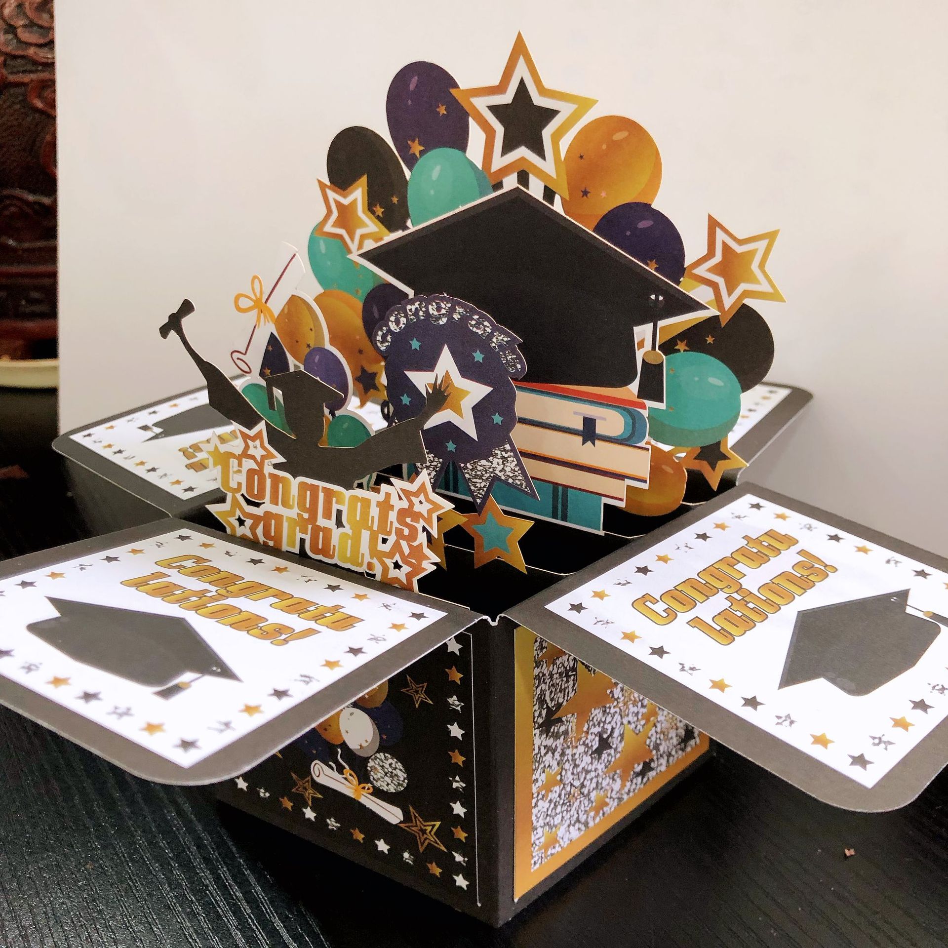 立体摆件盒子毕业季款生日礼物款牡丹雏菊款爱情款创意桌面小摆件