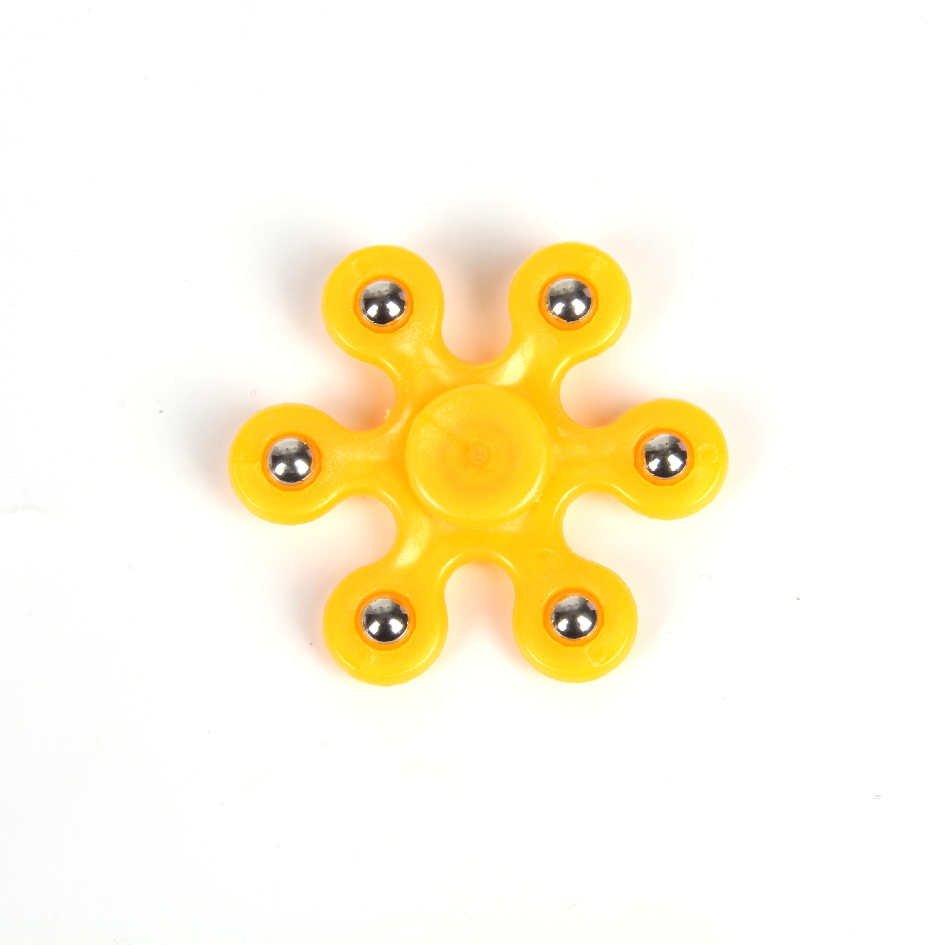 六珠指尖陀螺儿童减压玩具六叶轴承六角钢珠螺旋指间玩具