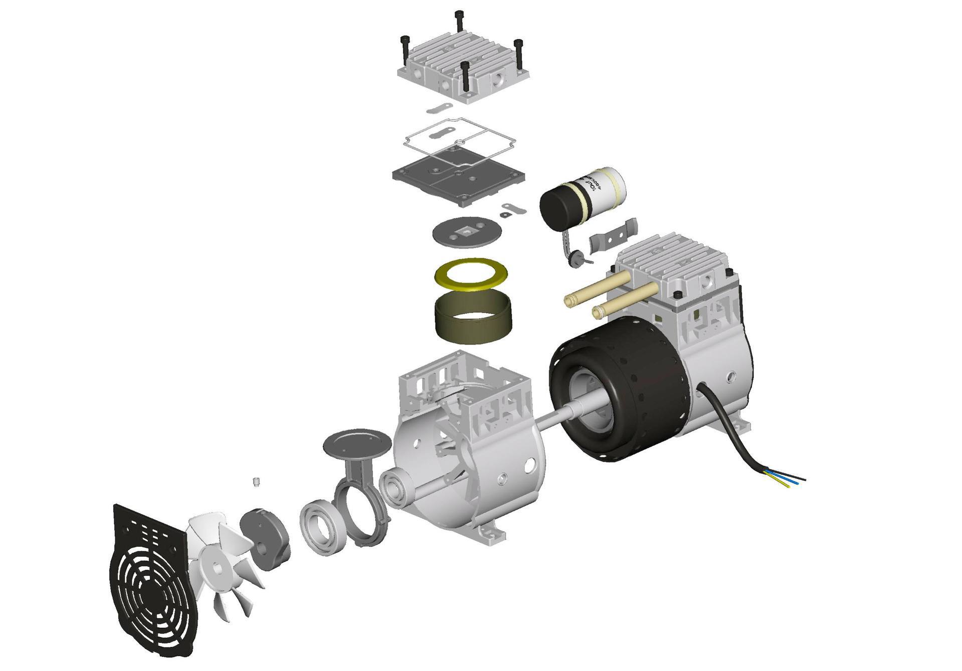 合资普立 微型无油活塞真空泵 微型泵 活塞泵 vp系列真空泵