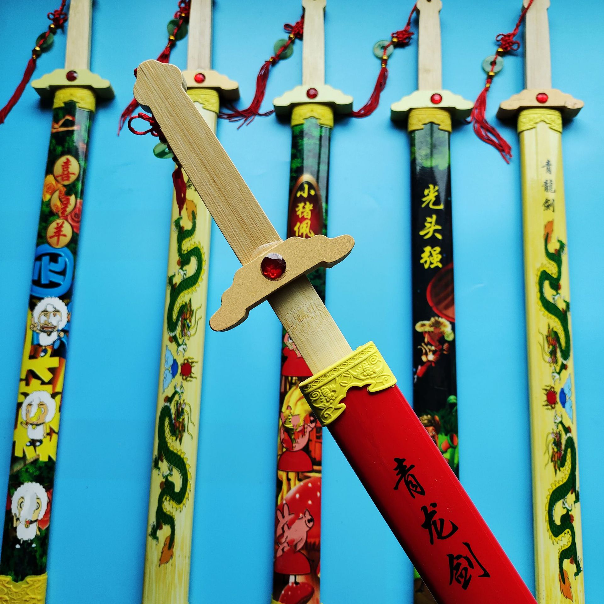 5成交607个旅游景点热卖工艺品 青龙偃月刀未开刃武器模型 关公大刀