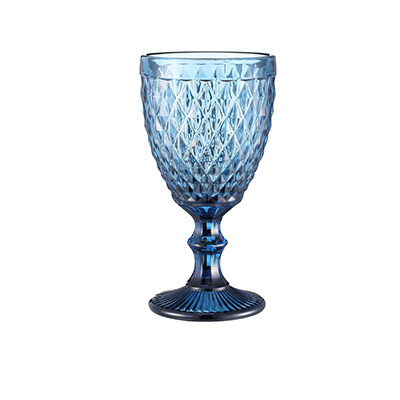 Diamond Pattern Red Wine Glass Goblet Thick Color Champagne Glass Retro Wine Glass Whiskey Cup