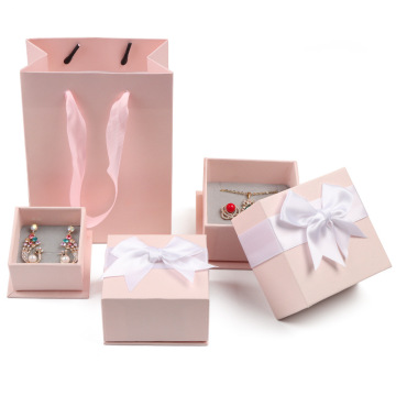 高档手镯手链盒现货批发项链戒指耳环包装盒精美蝴蝶结饰品包装盒