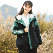 21512冬季棉服少女韩版2021年新款高中初中学生冬装棉衣加棉外套