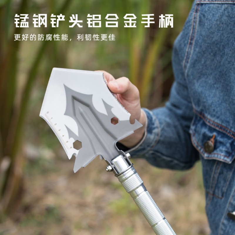户外多功能折叠兵工铲野外露营挖土铲子锰钢铁锹营地铲-阿里巴巴