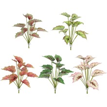 仿真植物3D打印仿真植物紫苏3D红掌叶3D彩芋叶植物墙装饰叉盆批发