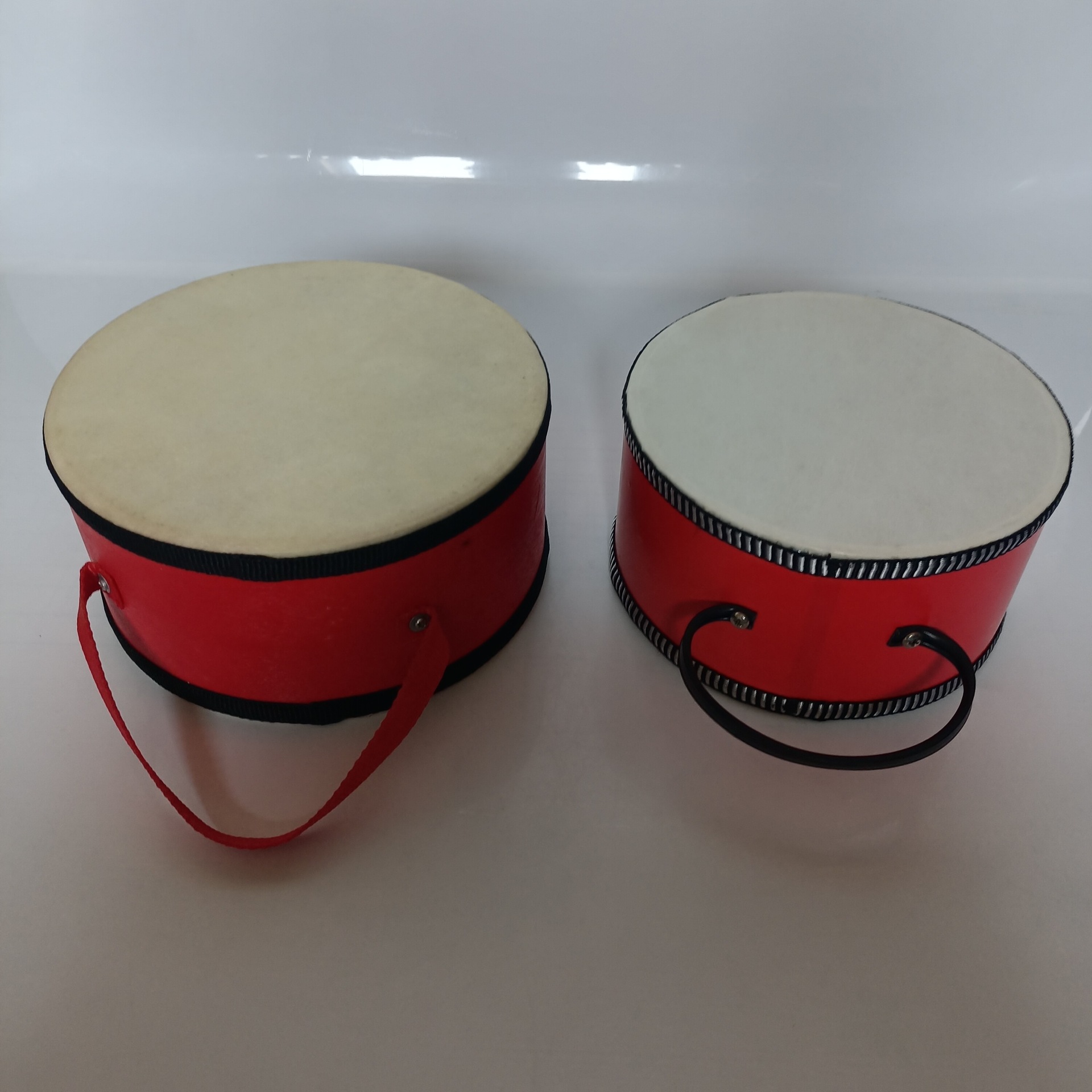 奥尔夫打击乐器幼教教具儿童玩具幼教益智双面手提鼓印第安鼓