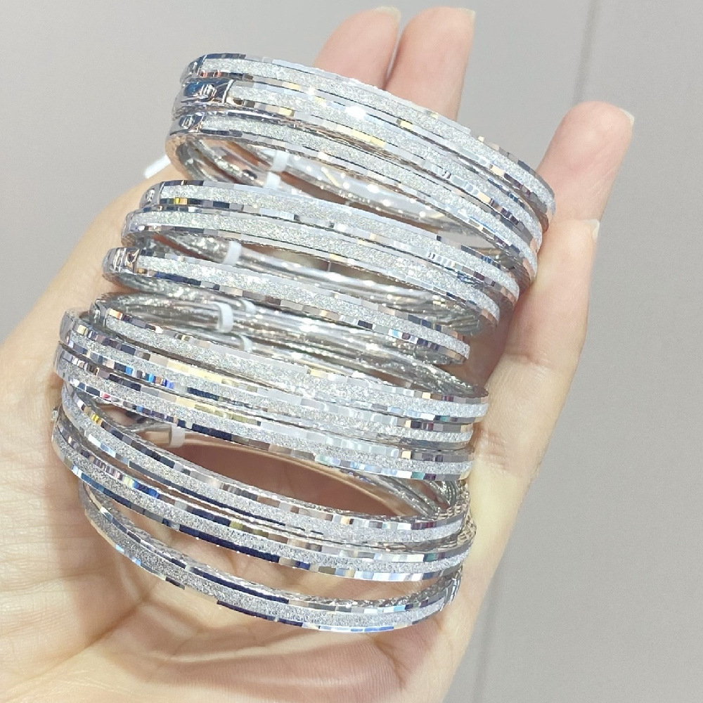 pt950铂金手镯 光沙面经典贵妃镯精品正品女款白金手环镯子批发