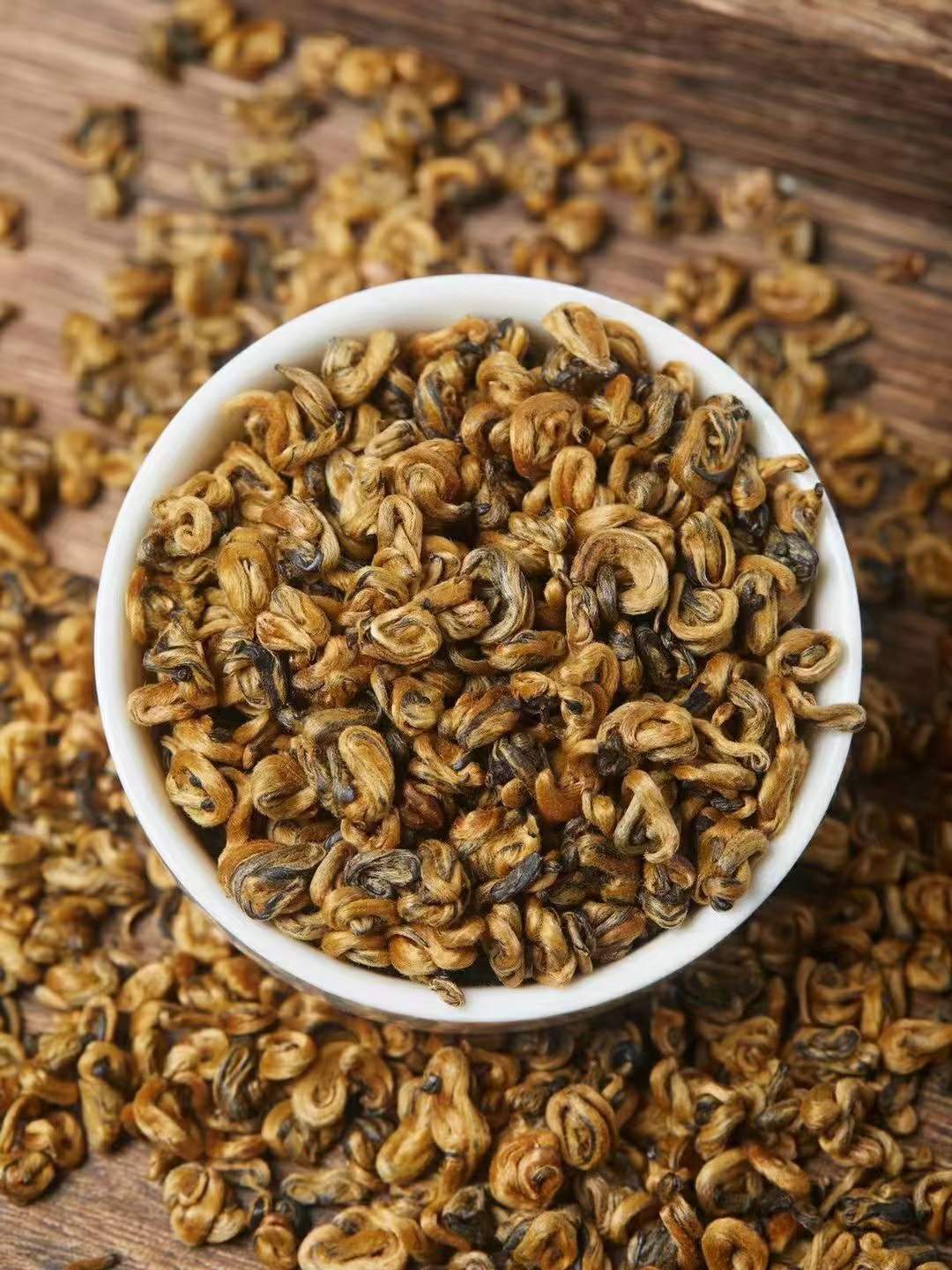 凤庆蜜香金螺红碧螺 红曲茶 直发现货 云南滇红茶2023大叶种金芽