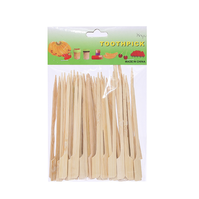 Internet Celebrity Mini Sugar-Coated Haw Bunches Bamboo Stick Store Name Short Fruit Toothpick Donut Fryer Bamboo Stick Skewer Factory Wholesale