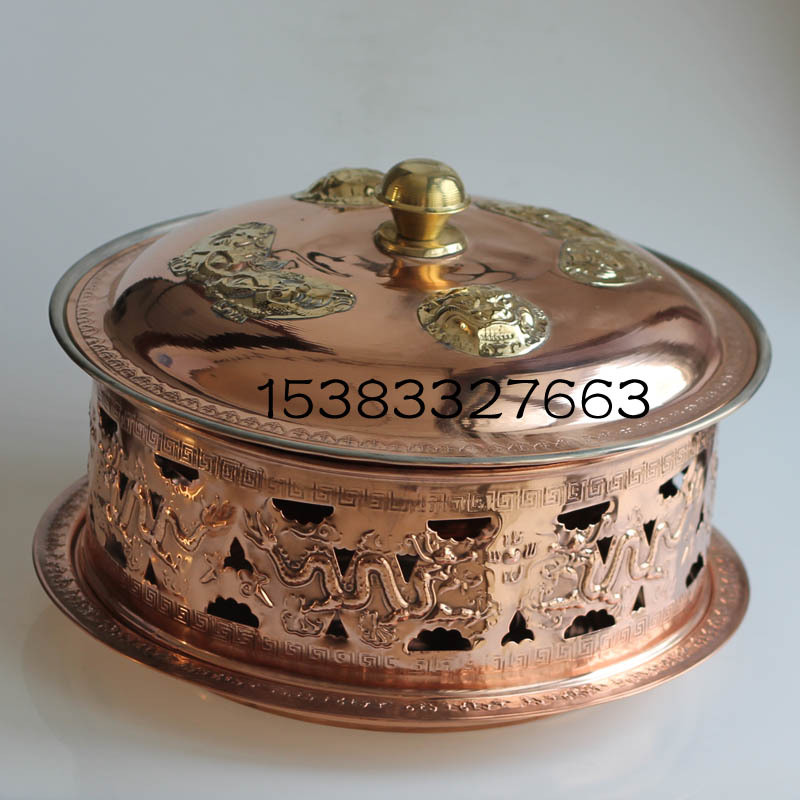 蒙古熬奶茶锅铜火锅酒精锅景泰蓝铜锅铜紫铜菜锅不锈钢酸菜鱼