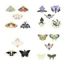 创意动物系列胸针精美设计卡通夜光蝴蝶18件套装徽章配饰现货批发
