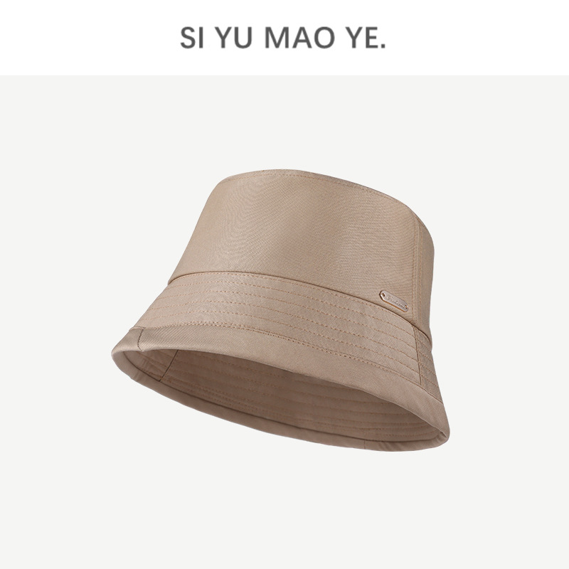 Summer Versatile Thin Sun-Proof Plain Face Cover Japanese Short Brim Bucket Hat Face Show Small Net Red Bucket Hat Children