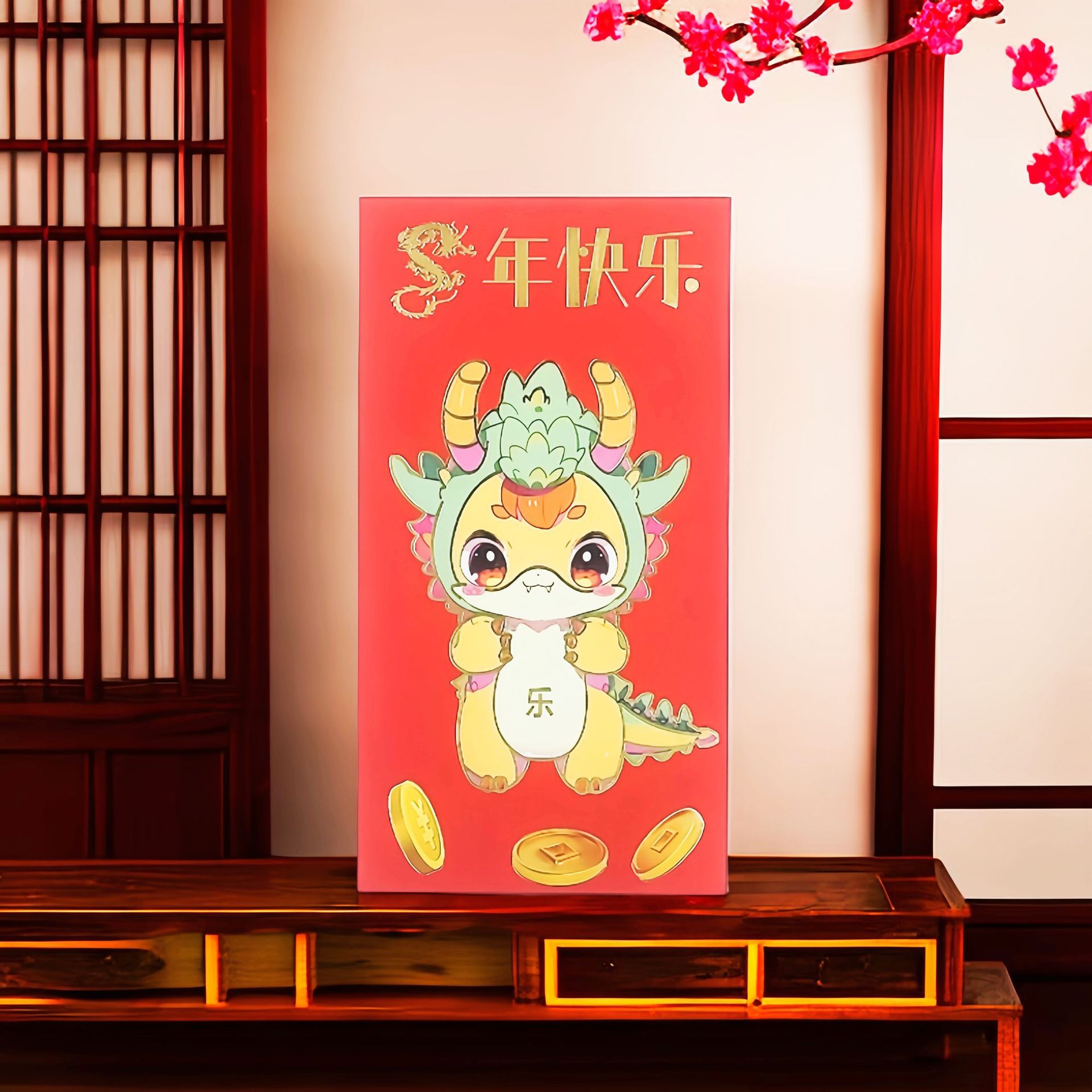 In Stock Creative Dragon Year Red Envelope Li Wei Feng National Fashion Cartoon Cute Auspicious Lucky Money Red Pocket for Lucky Money Factory Wholesale