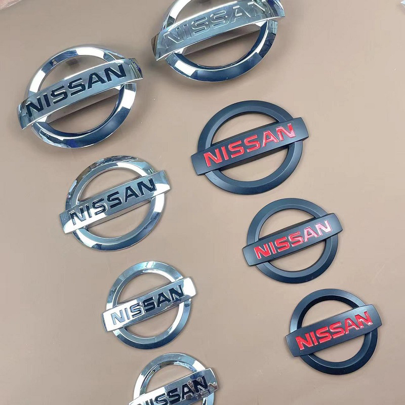 适用日产车标新轩逸天籁奇骏骐达阳光逍客前后车标改装贴方向盘标