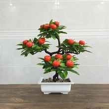 送礼品 仿真花水果盆栽 塑料假花植物盆景花艺套装 家居客厅摆件