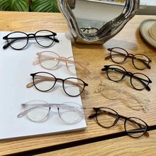 新款复古文艺防蓝光眼镜小框圆形TR框架眼镜男女可配镜日系眼镜架