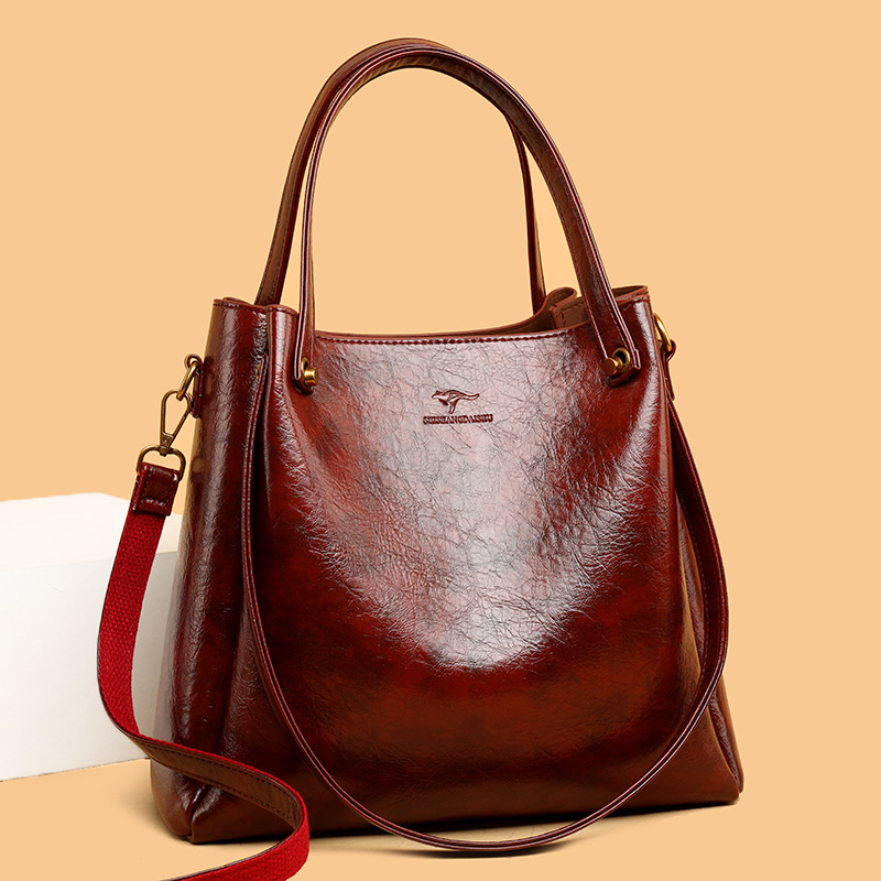 Tote Bag 2024 New Large Capacity Messenger Bag Fashionable Elegant Mom Bag Middle-Aged All-Match Shoulder Bag