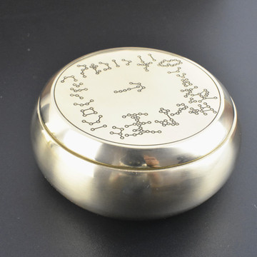 黄铜十二生肖转盘七星活时器抽签测运程工具黄铜工艺品文玩小摆件