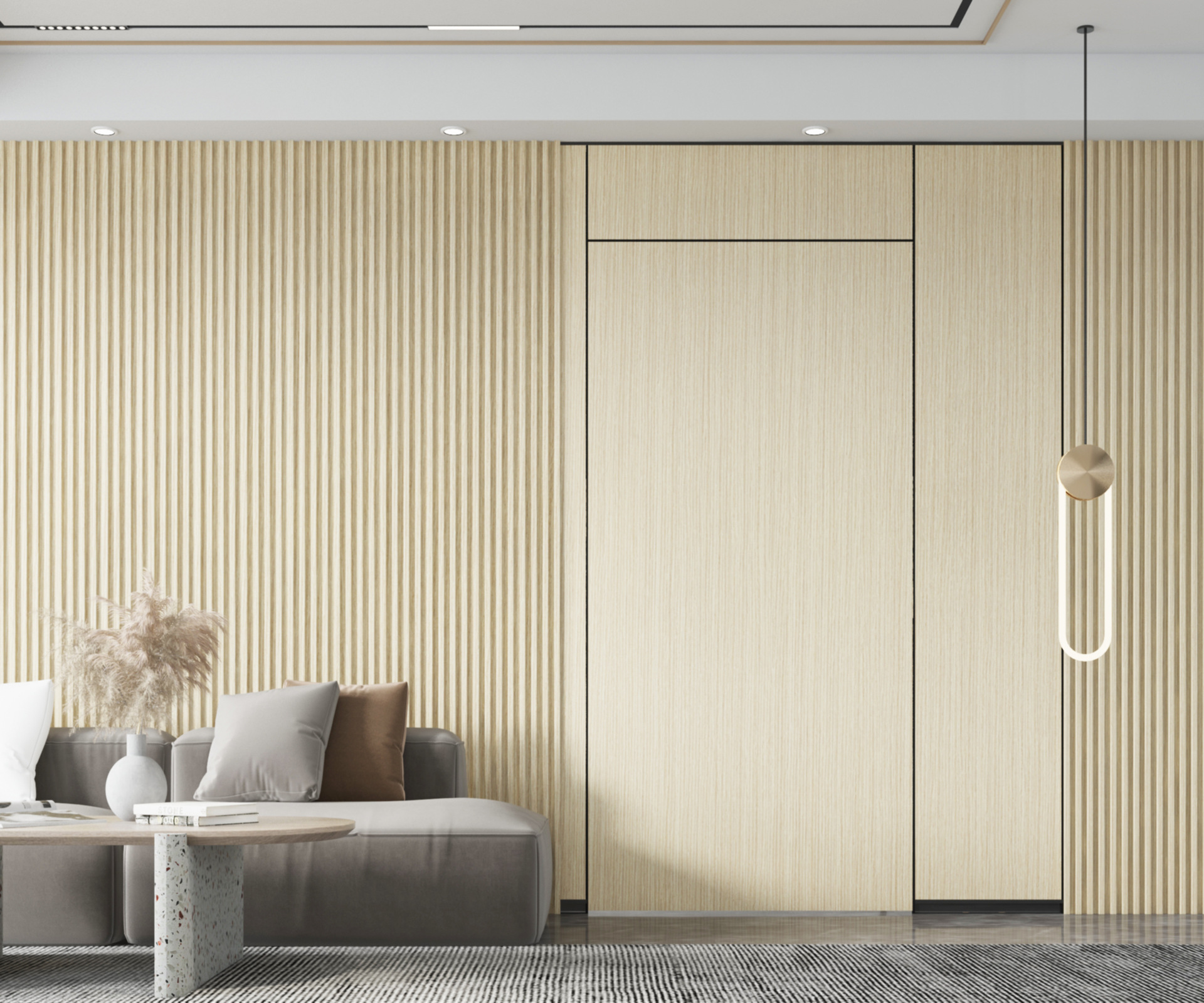 隐形门木门轻奢免漆室内房门多层实木门及简套装门家用客厅卧室门