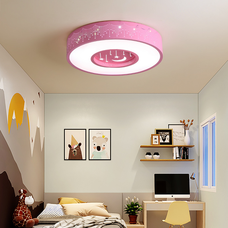 儿童房灯男孩流星雨灯女孩卧室房间led吸顶简约创意卡通儿童灯具