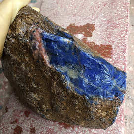 天然巴西蓝纹石蓝宝原矿石观赏石摆件雕刻手镯吊坠手链水晶原石料