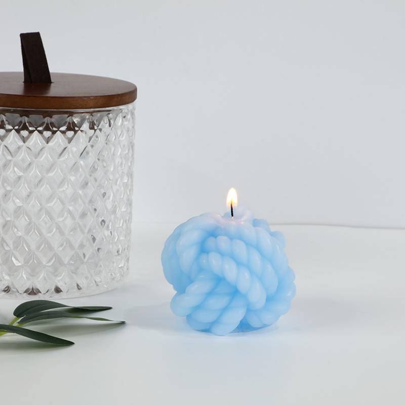 New Fashion Net Red Creative Aromatherapy Candle Woolen Yarn Ball Candle Fragrance Resident Dormitory Niche Decoration Ornaments