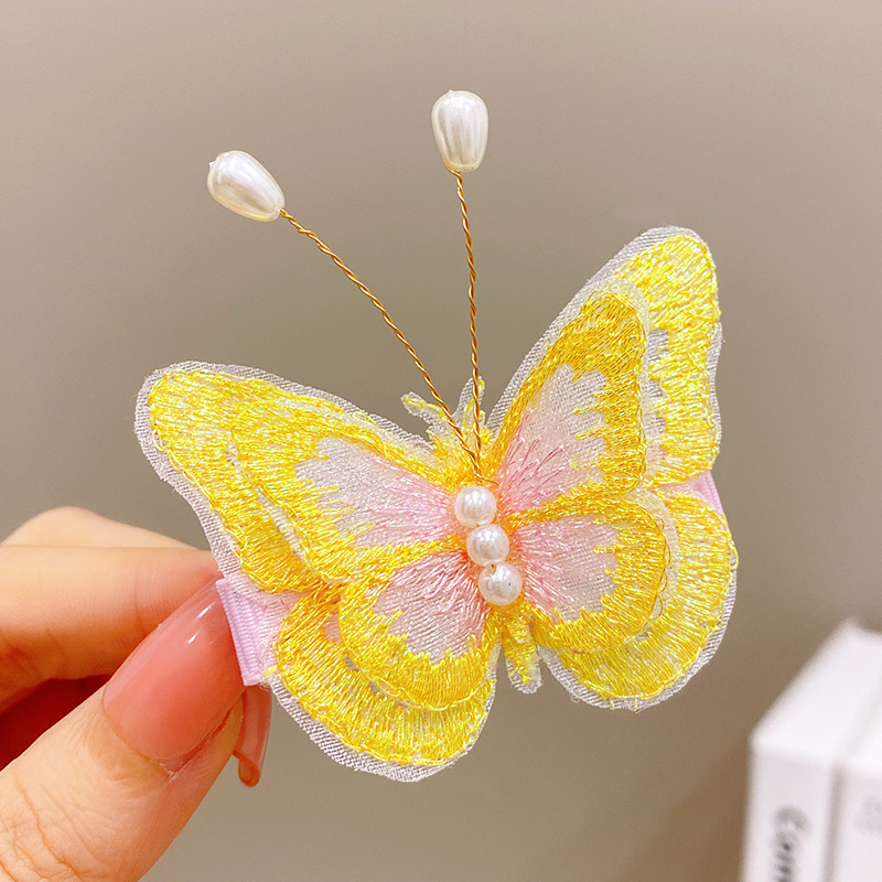 Fairy Butterfly Small Hairclip Child Girl Side Hairpin Clip Hair Accessories Summer Little Girl Hair Accessories Headdress Clip