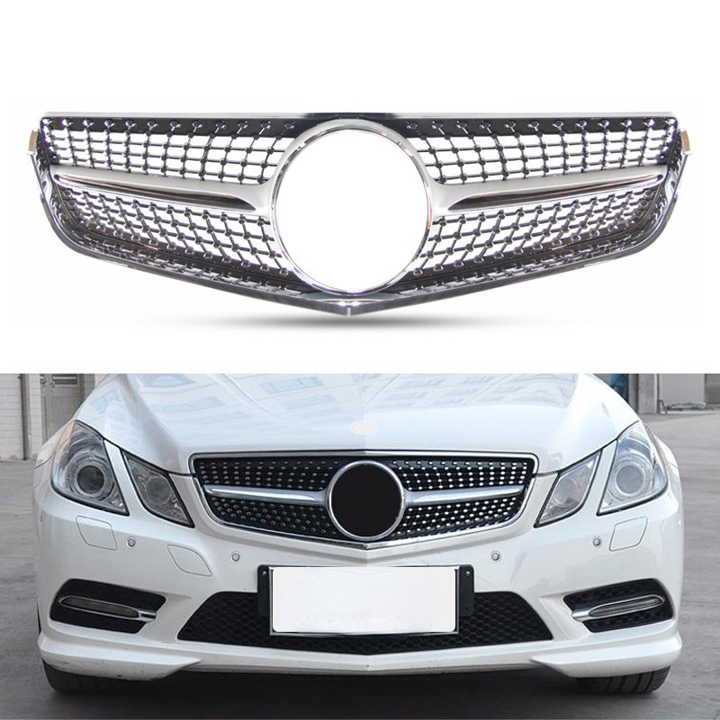 适用奔驰e级w207满天星中网e级coupe09-12改装竖条gt前脸格栅中网