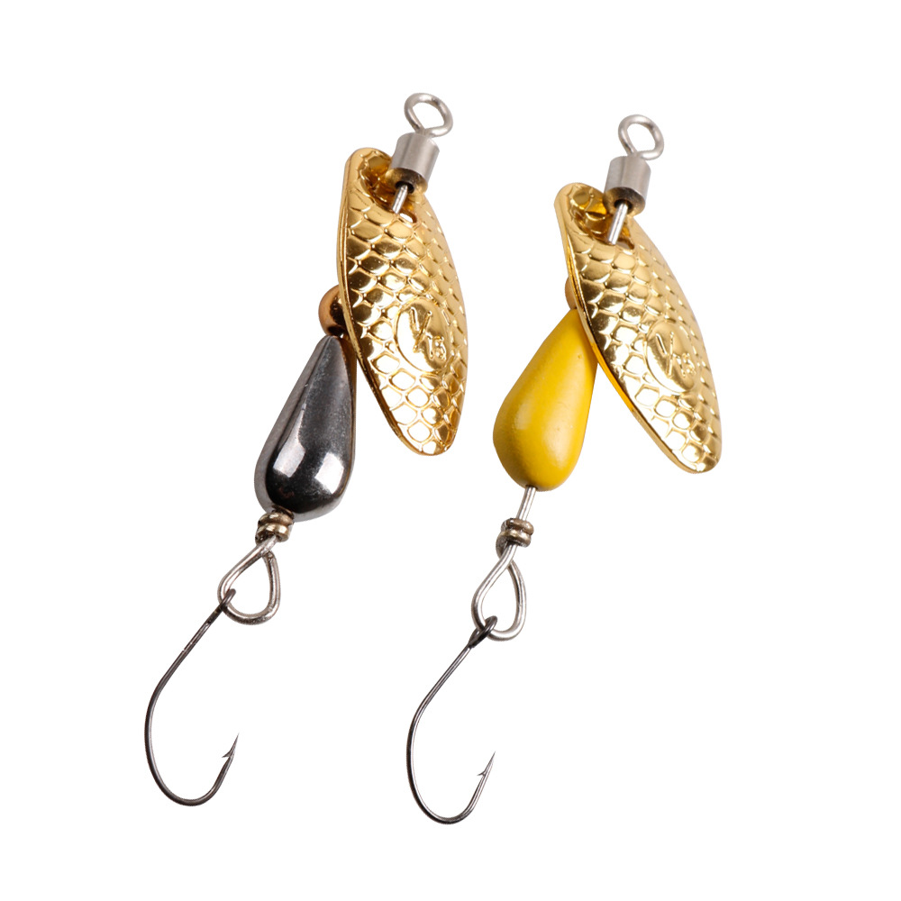 微物旋转亮片路亚假饵5.5cm/2.8g偏心坠飞旋远投金属亮片马口白条