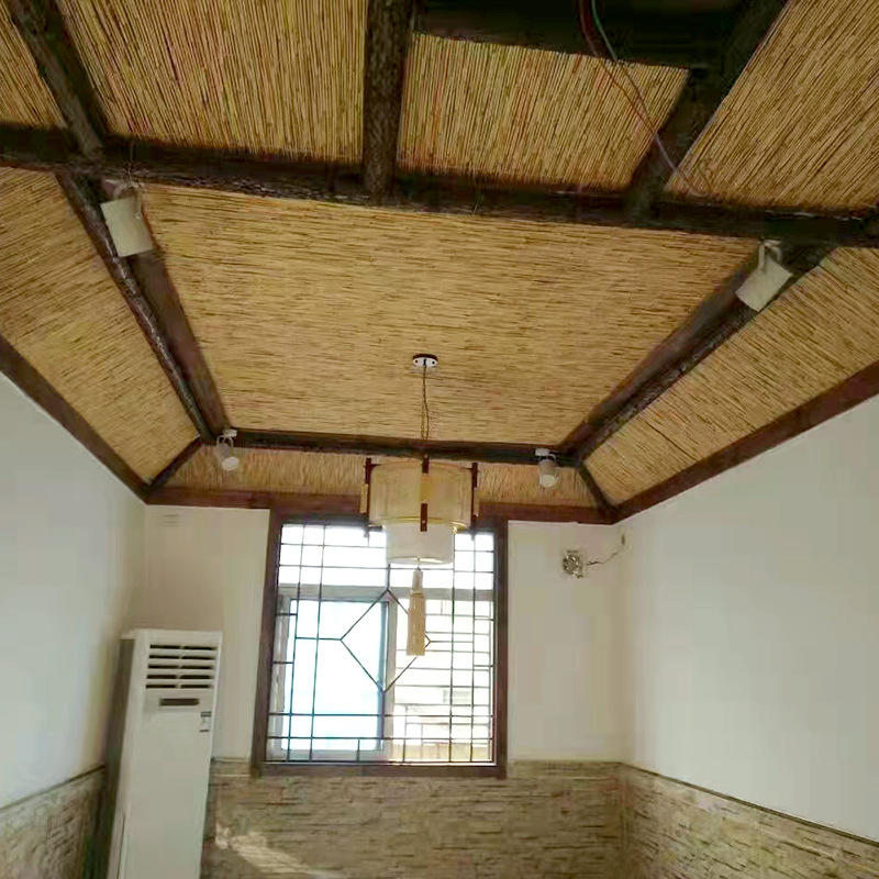 去皮芦苇杆特色宾馆饭店装饰材料屋顶墙面装修仿古酒店装饰材料