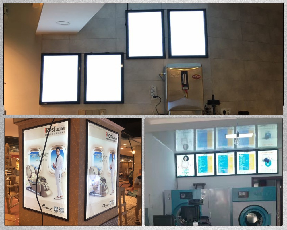 超薄灯箱手机店奶茶价目表铝合金室内单面广告招牌挂墙式