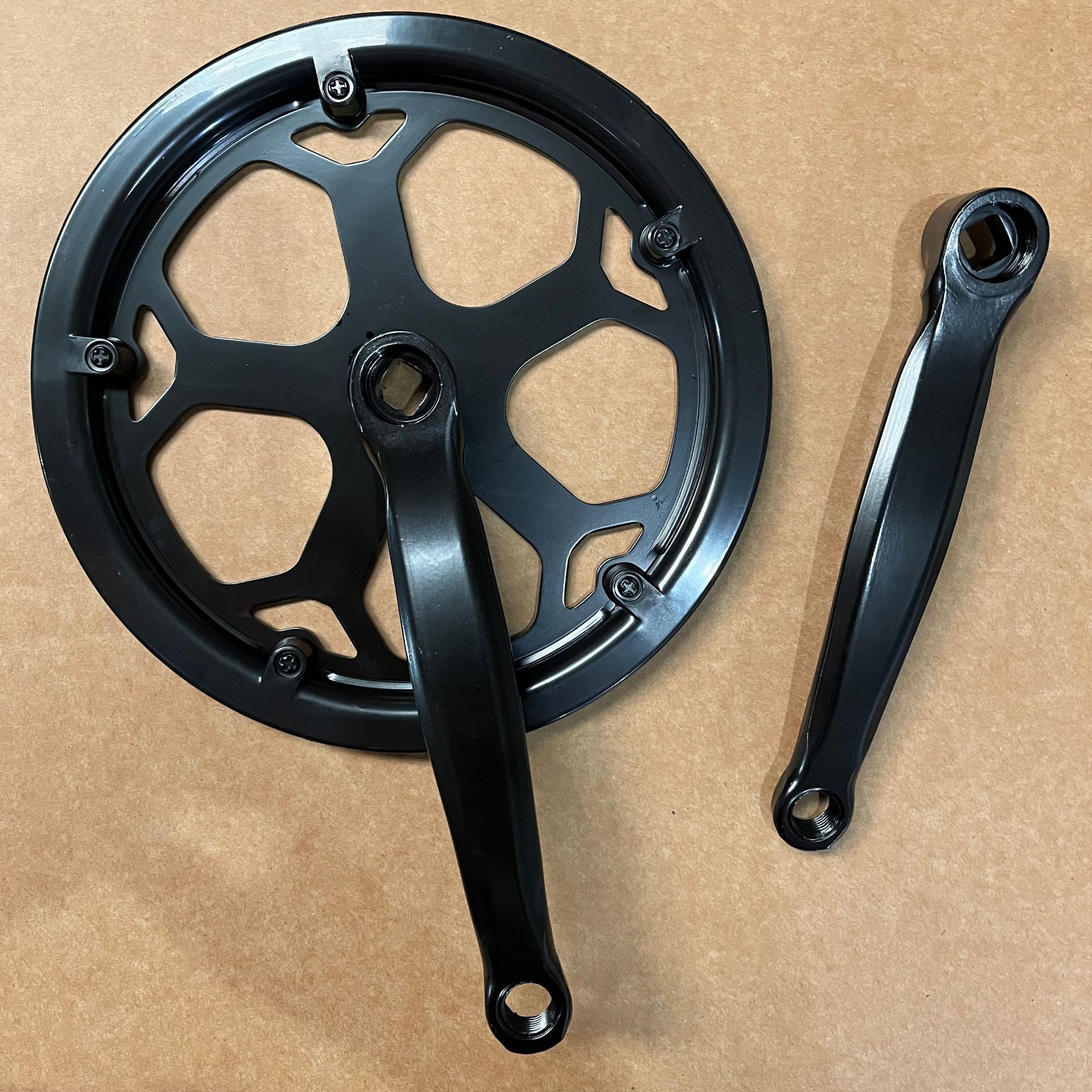 自行车电动车轮盘48牙大盘片170鱼型曲柄锂电车骑行配件装备