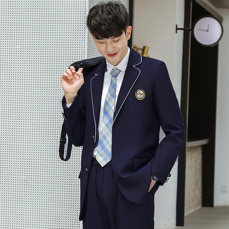 高中生日系校服男女同款情侣西服外套学生班服百褶裙jk制服学院风