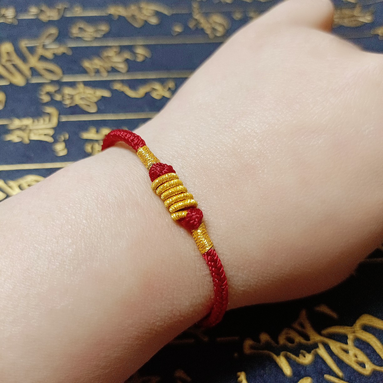 缠绵缱绻手工编织男女手绳diy转运红粗款手绳 国潮八方结情侣手绳