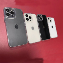 适用于iphone13二合一凹槽滴胶手机壳 苹果12亚克力透明pc素材壳
