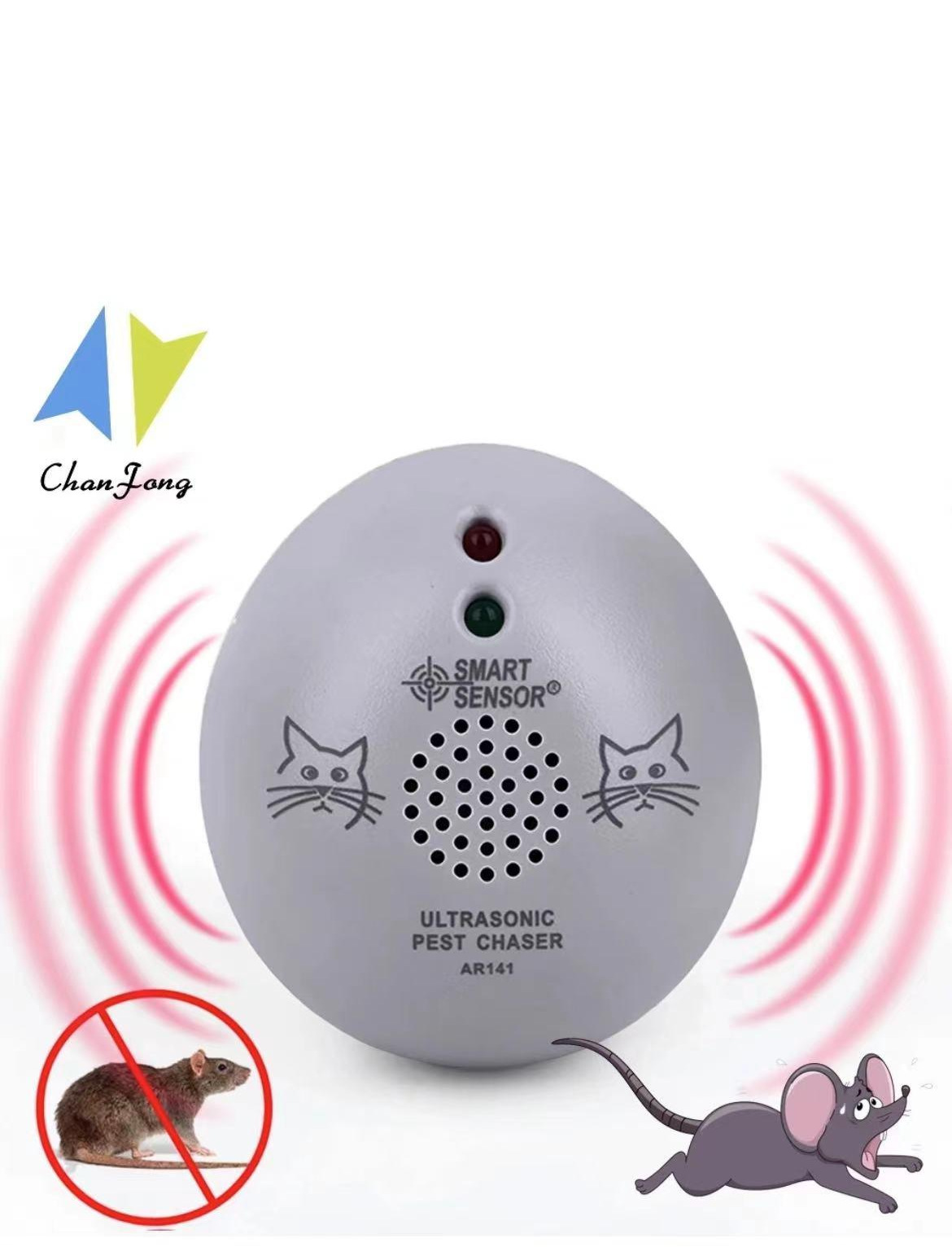 家用超声波驱鼠驱蚊器大功率驱鼠器驱蟑螂灭虫器超声波电猫驱鼠器