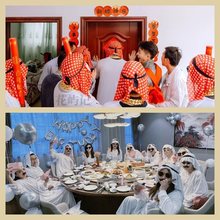 万圣节cosplay中东演出服道具阿拉伯衣服迪拜土豪服装女沙特服装