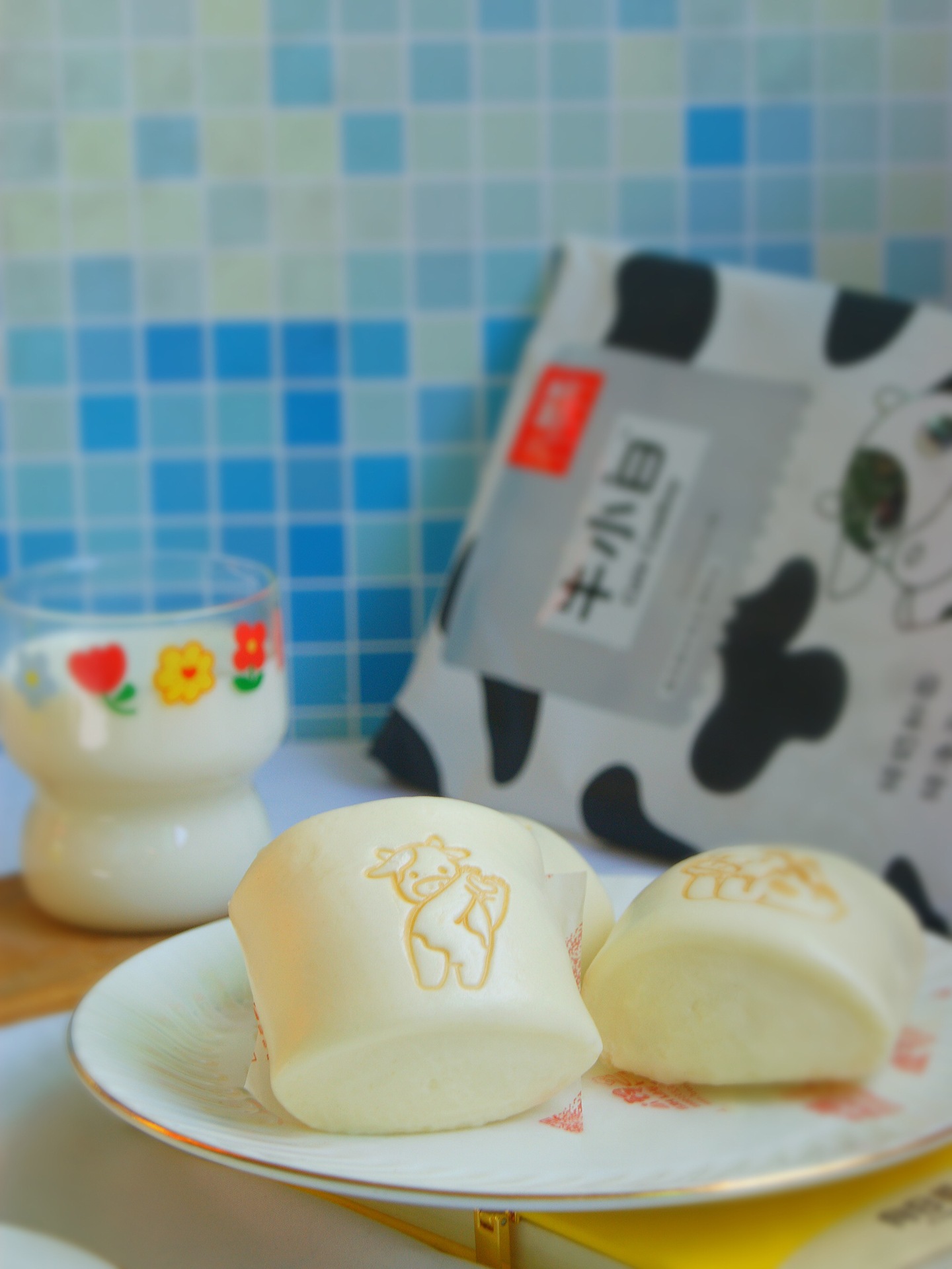 50g6只共4袋速冻面点馒头牛小白馒头